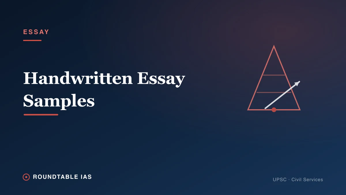 Handwritten UPSC Essay Samples: What Toppers' Answer Copies Look Like
