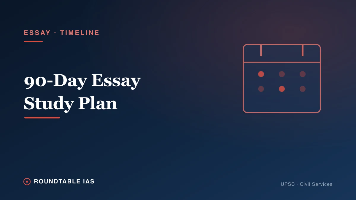 UPSC Essay Preparation Timeline: 90-Day Study Plan
